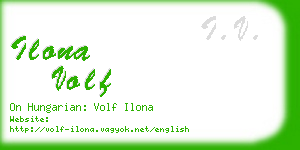 ilona volf business card